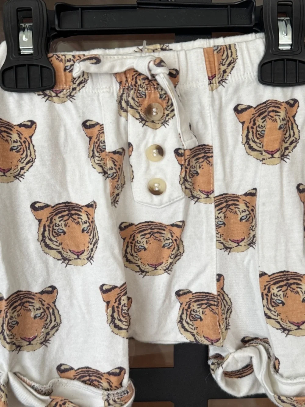 Kate Quinn bamboo tiger shorts print baby boy lsu neutral unisex